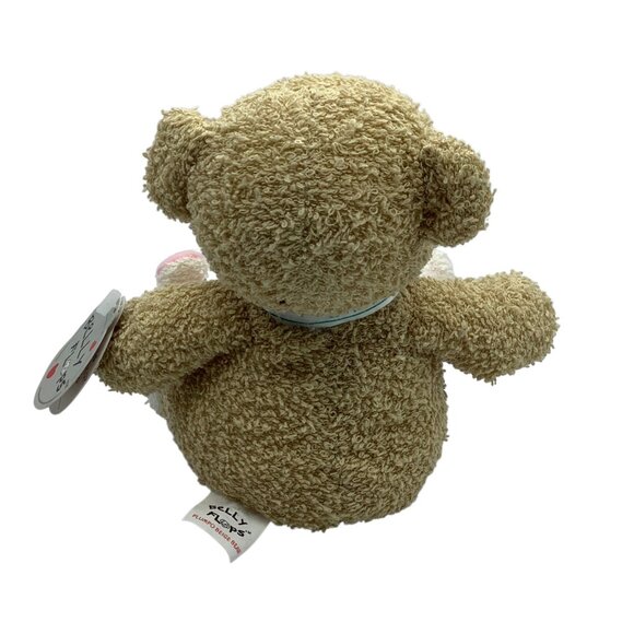 Prestige Belly Flops Plumpo Beige Bear Terry Plush Bunny Slipper Stuffed Animal - Picture 8 of 10